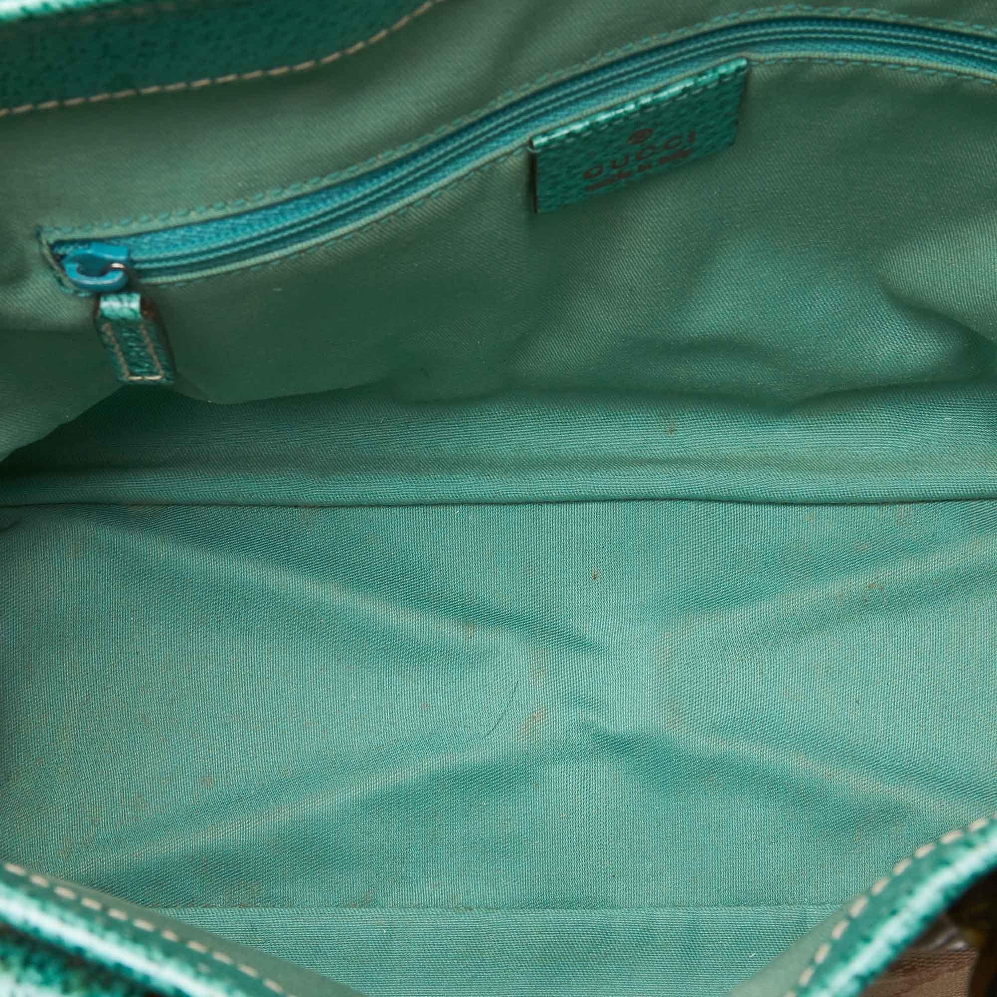 Gucci Brown x Beige x Green Guccissima Jacquard Tote Bag For Sale 1