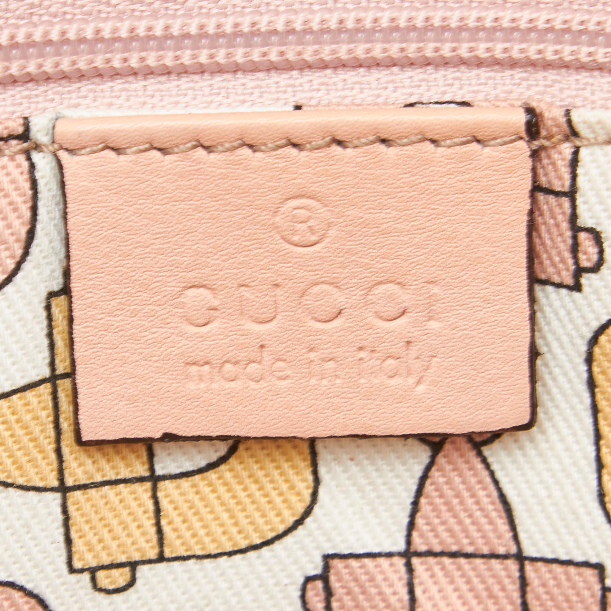 Gucci Pink x Light Pink Guccissima Canvas Tote Bag 1