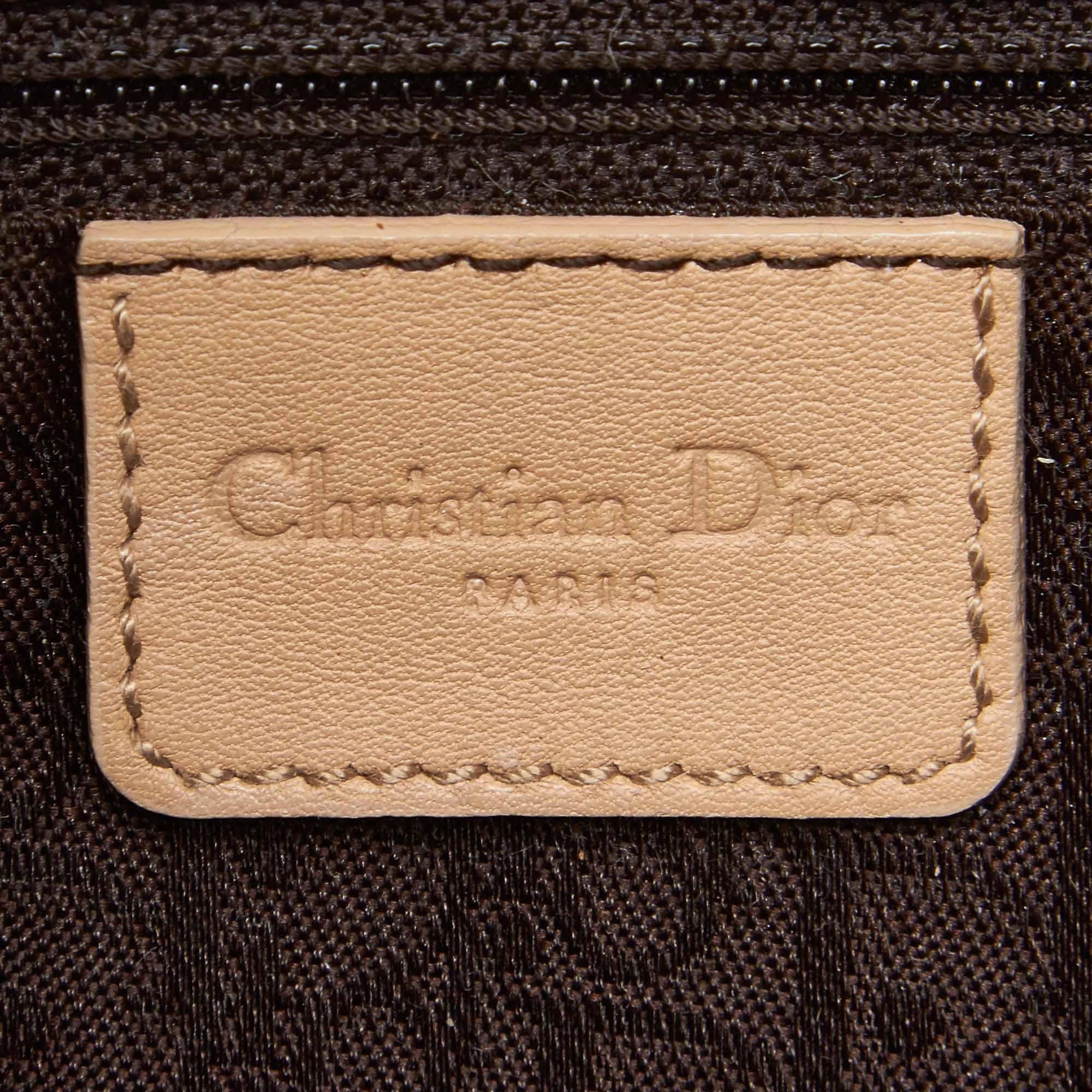Dior Brown x Beige Suede Admit It Shoulder Bag 1