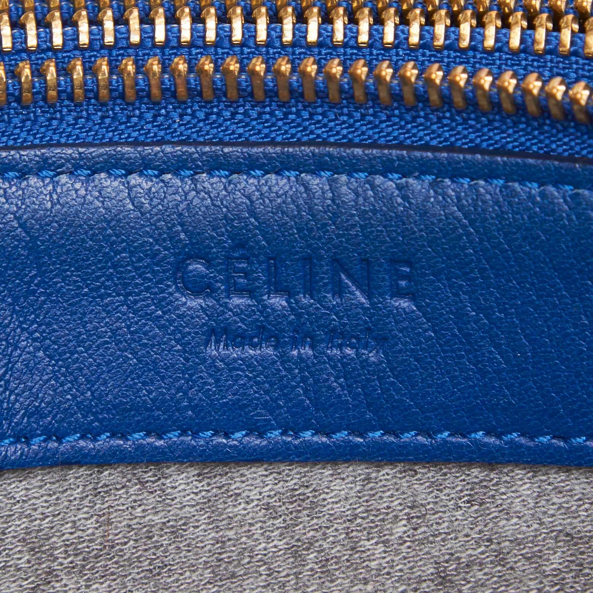 Celine Blue Small Leather Trio Bag 4