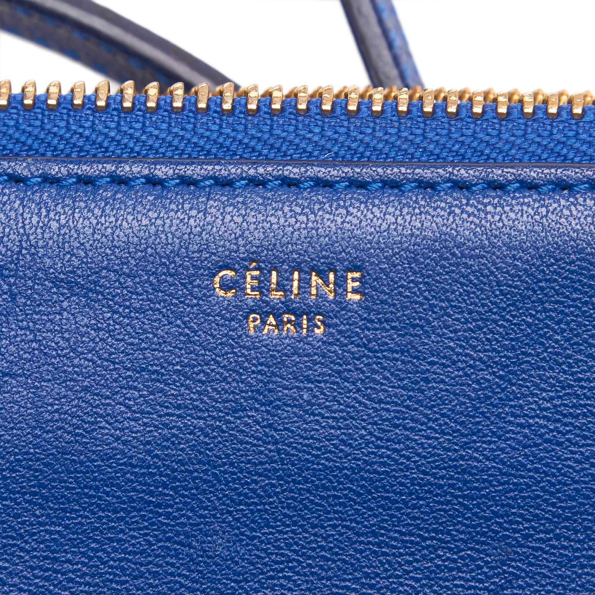 Celine Blue Small Leather Trio Bag 3