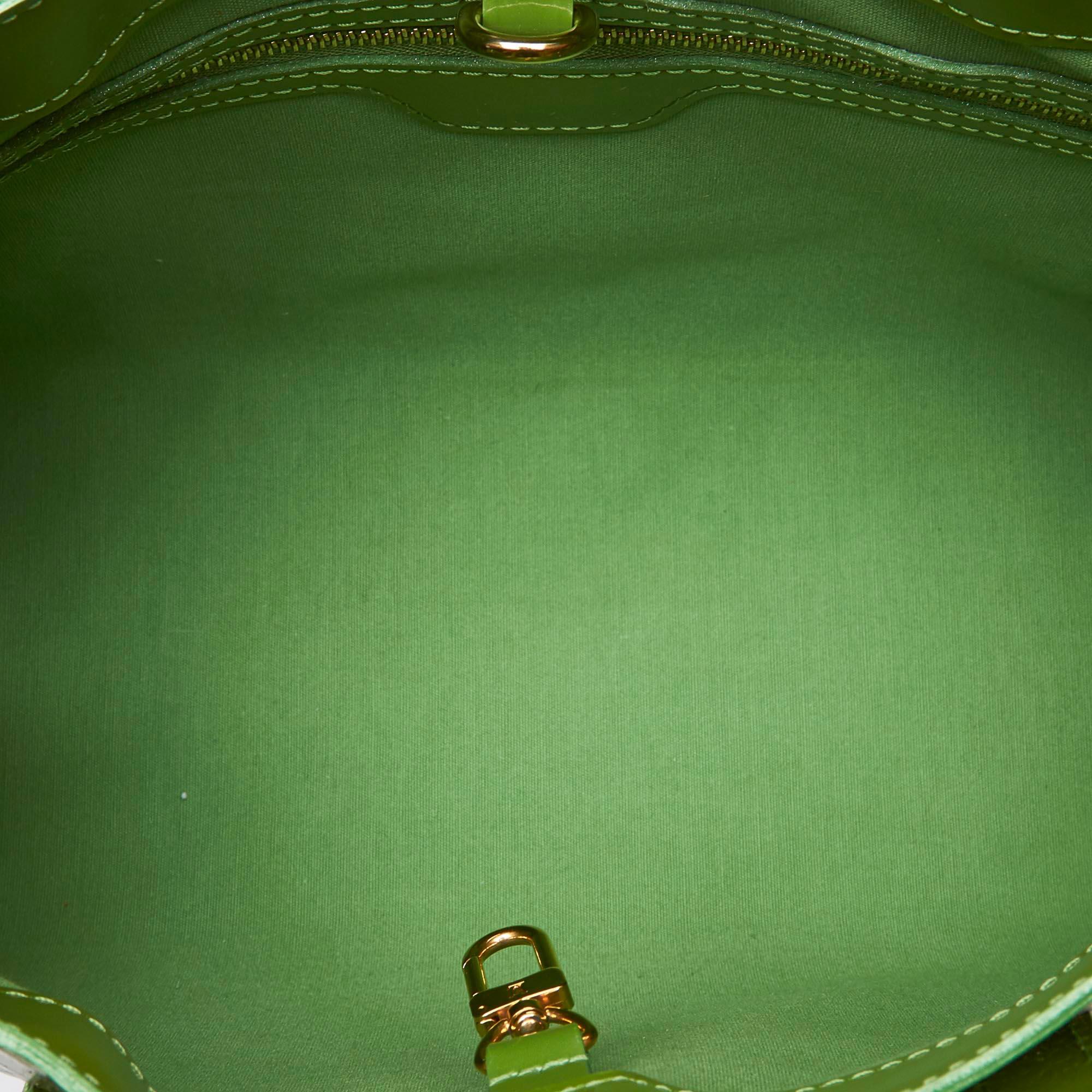 Louis Vuitton Green Vernis Wilshire PM For Sale 1