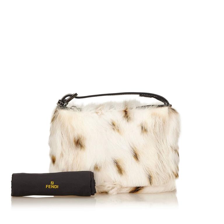 Fendi White Fur Handbag For Sale at 1stdibs