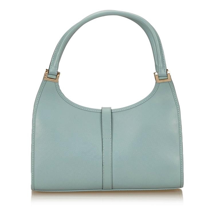 Gucci Blue Leather Jackie at 1stDibs