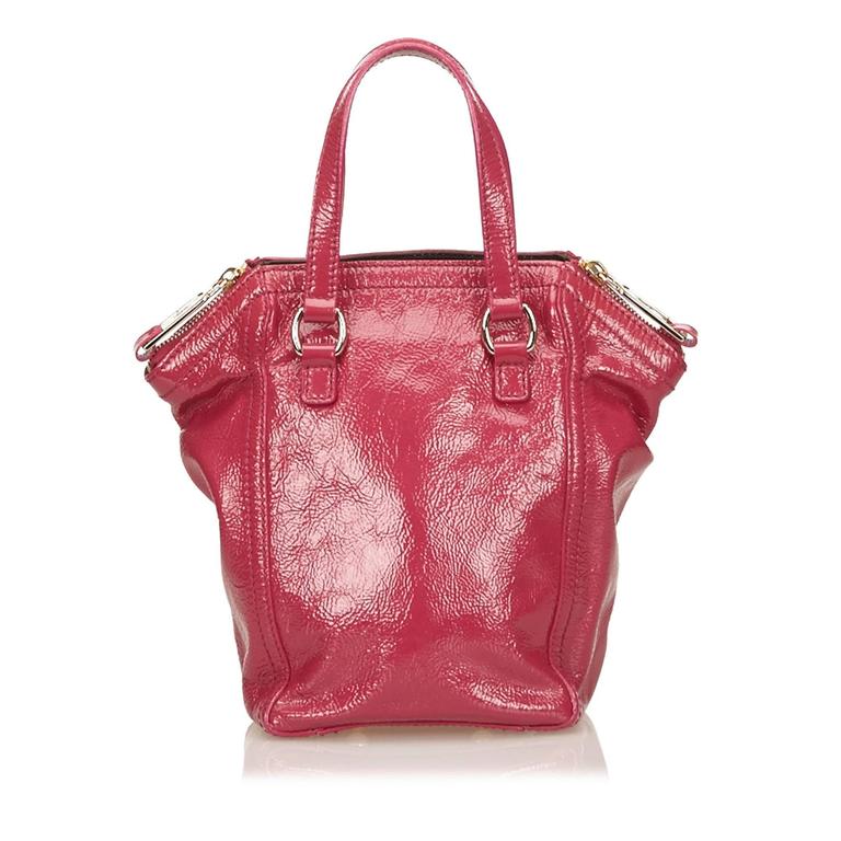 YSL Patent Leather Mini Downtown Hand Bag For Sale at 1stdibs