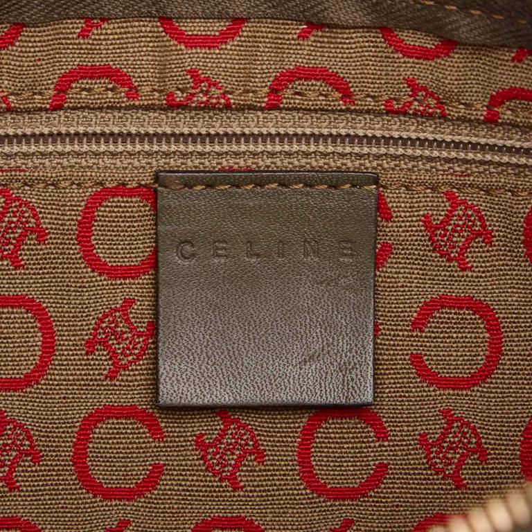 Celine Brown Jacquard C Macadam Shoulder Bag For Sale at 1stdibs