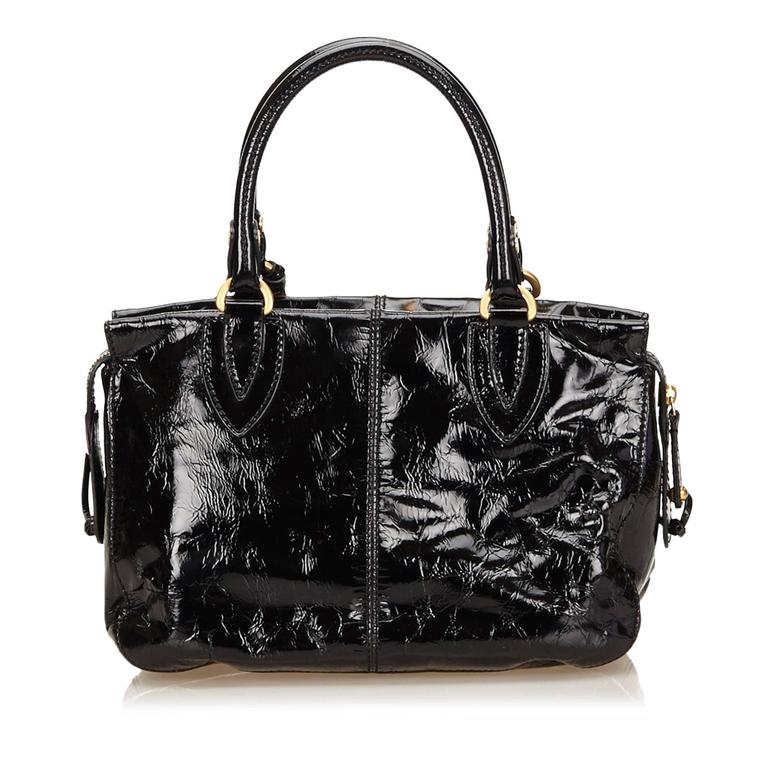 Tods Black Patent Leather Shoulder Bag For Sale at 1stdibs