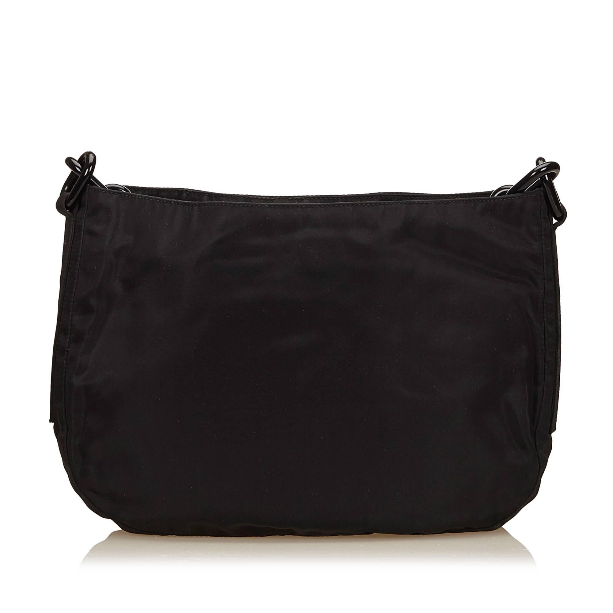 Prada Black Nylon Shoulder Bag In Good Condition In Orlando, FL