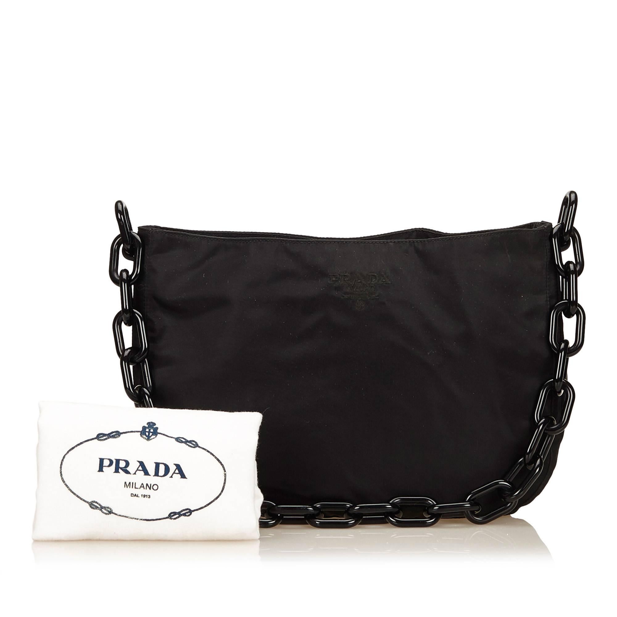 Prada Black Nylon Shoulder Bag 4