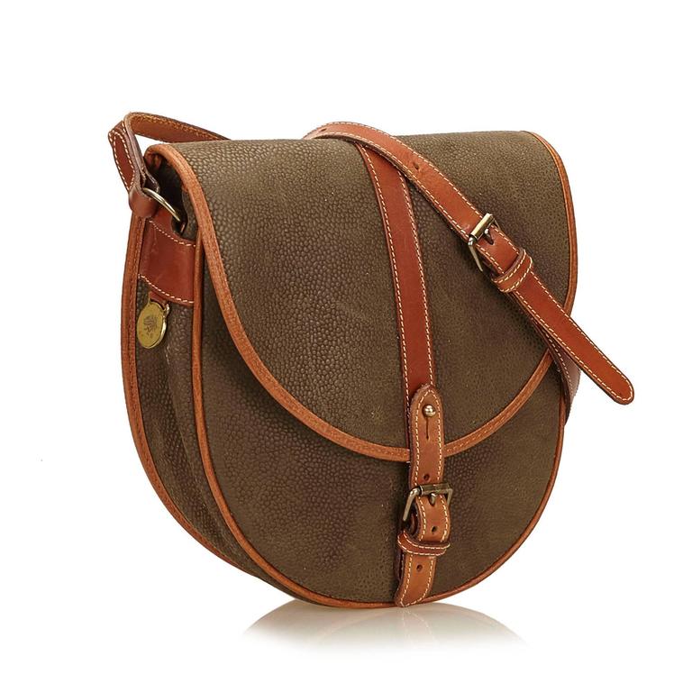 Mulberry Brown Pebbled PVC Shoulder Bag For Sale at 1stdibs