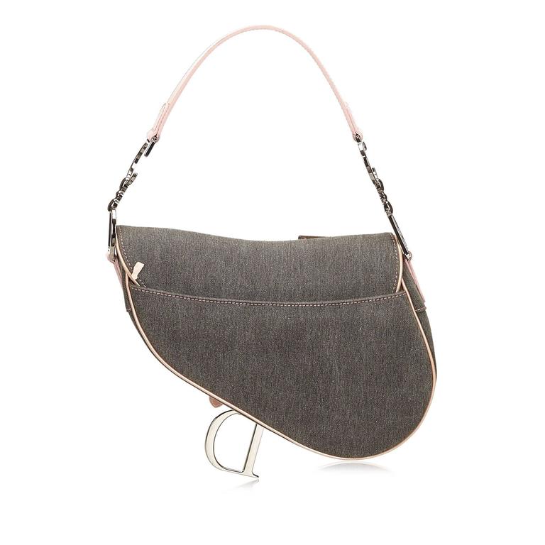 Dior Gray Denim Saddle For Sale at 1stdibs