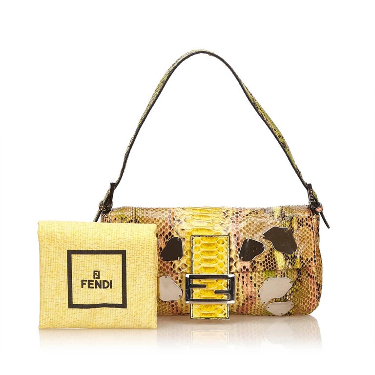 fendi yellow python leather baguette at 1stdibs fendi yellow python leather baguette at 1stdibs
