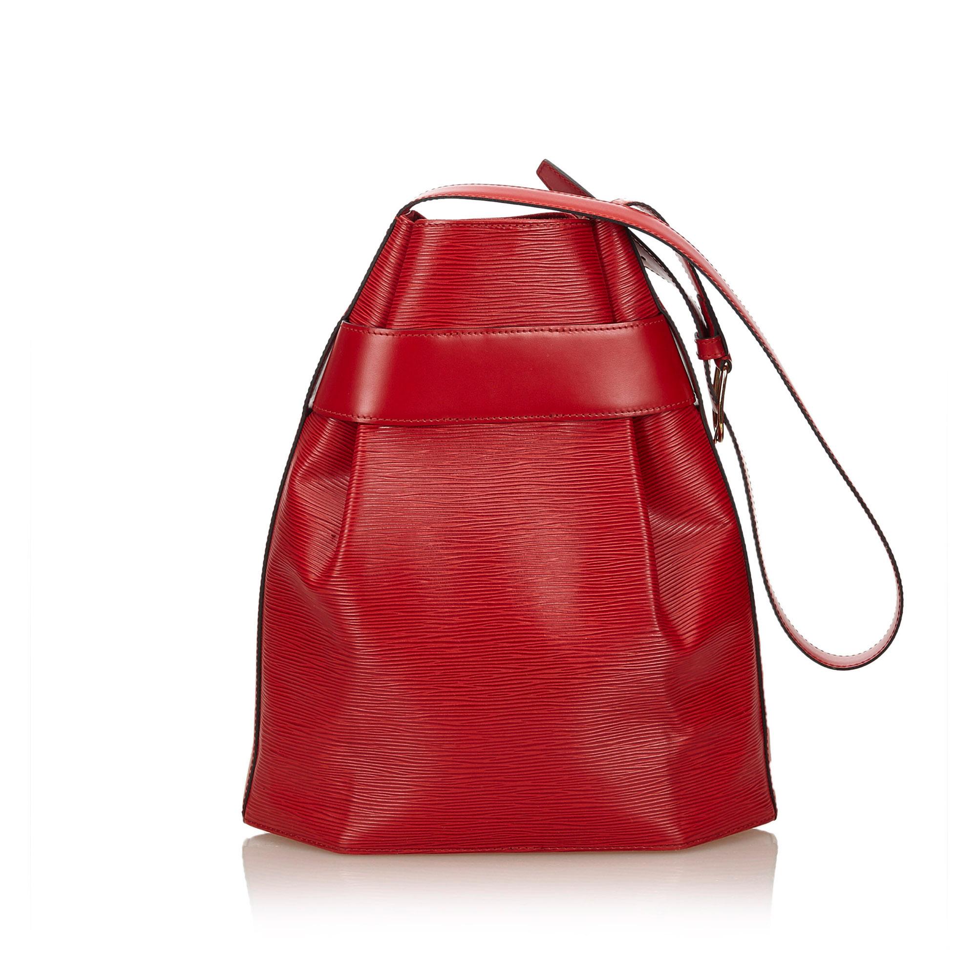 Louis Vuitton Red Epi Sac dEpaule In Good Condition In Orlando, FL