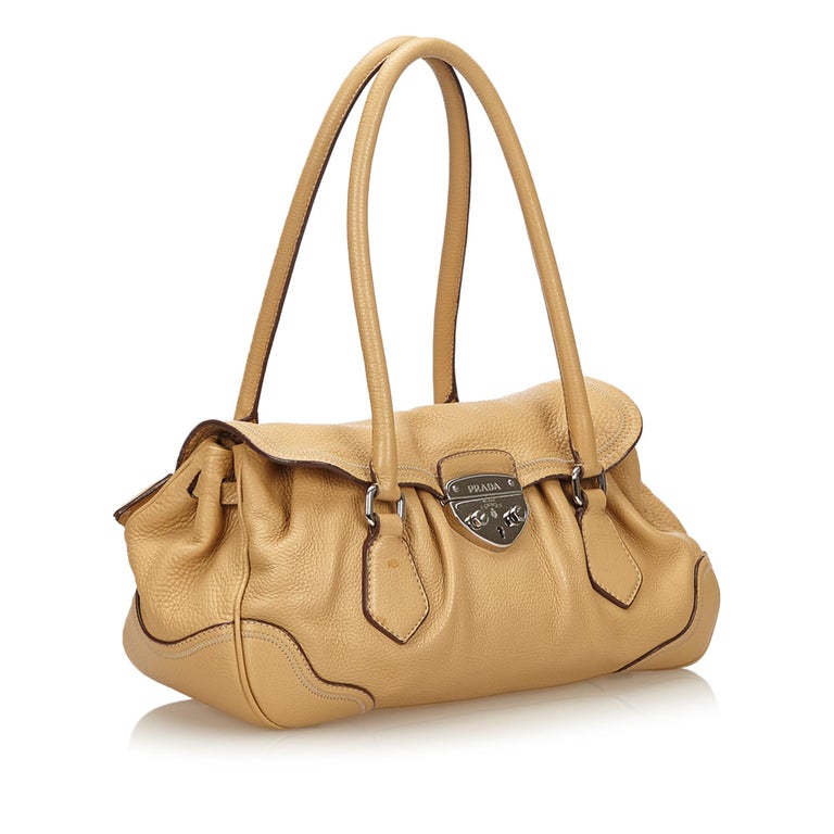 nude prada shoulder bag