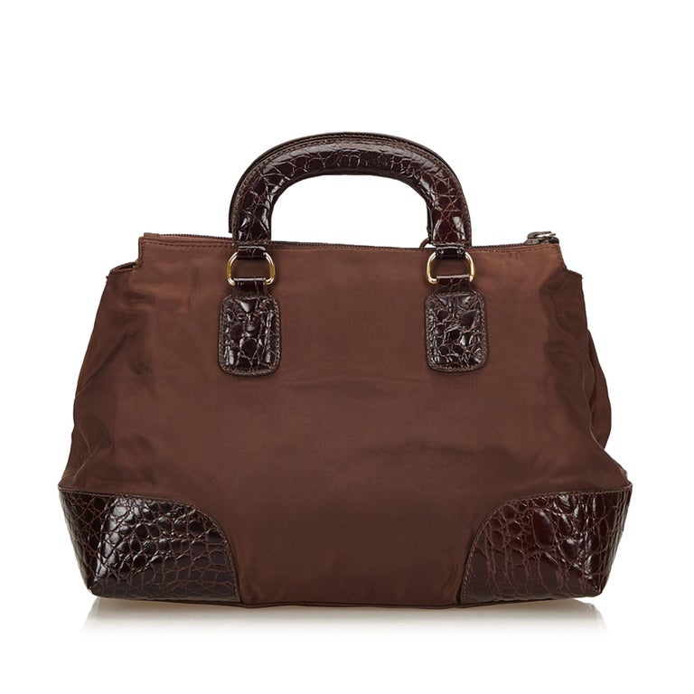 Prada Brown Nylon Handbag At 1stdibs Prada Brown Nylon Handbag In Good Condition For Orlando Fl