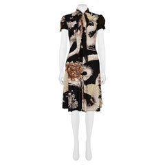 Roberto Cavalli Fall / Winter 2006 Oriental Dragon Print Silk Chinoiserie Dress