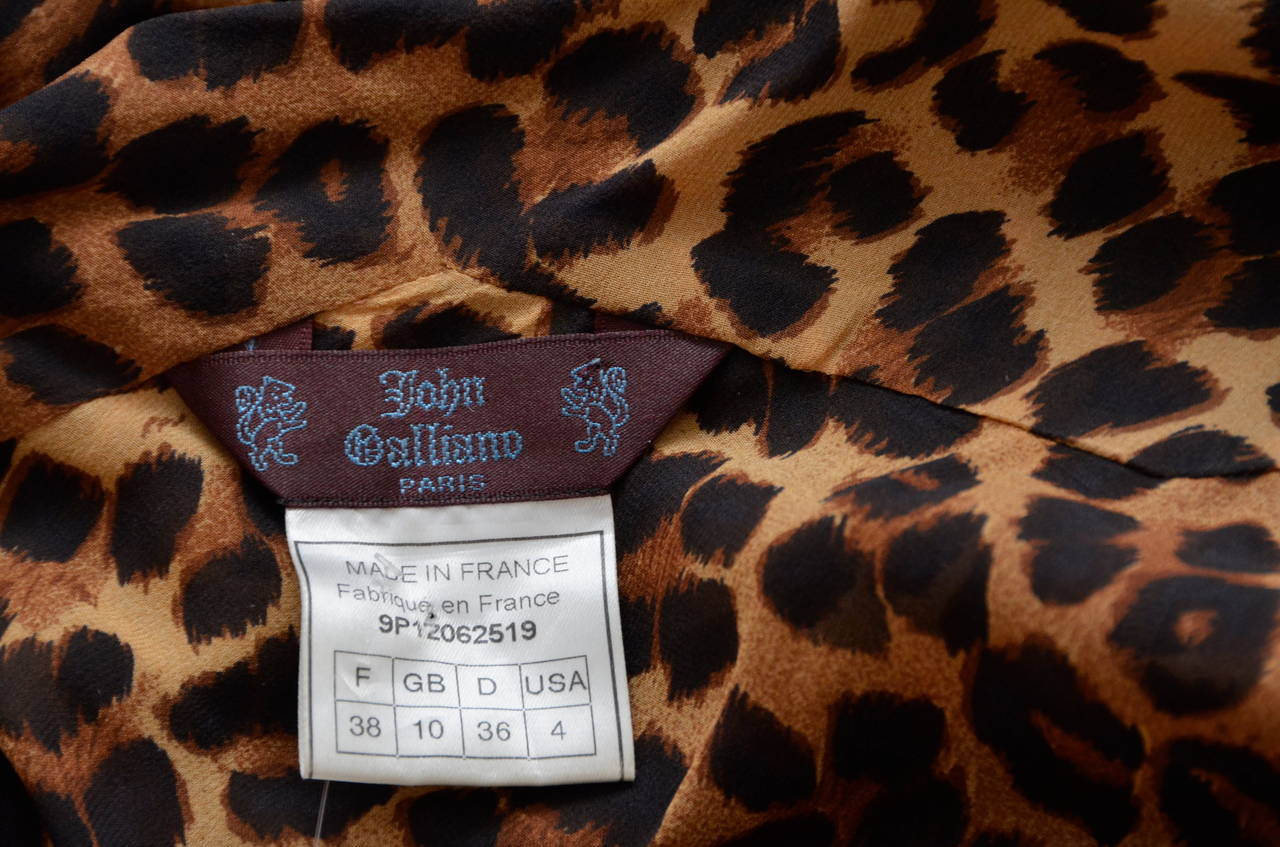 John  Galliano Animal Print Dress  New 1