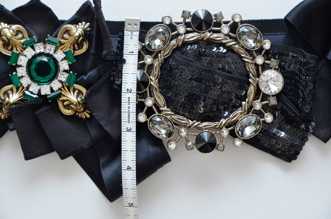 DOLCE & GABBANA Iconic Runway Belt With Swarovski Crystals Mint 3