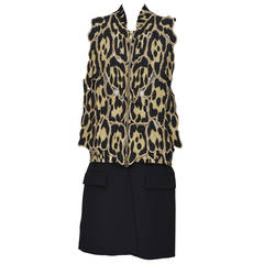 Givenchy Leopard Print Coat Dress Runway