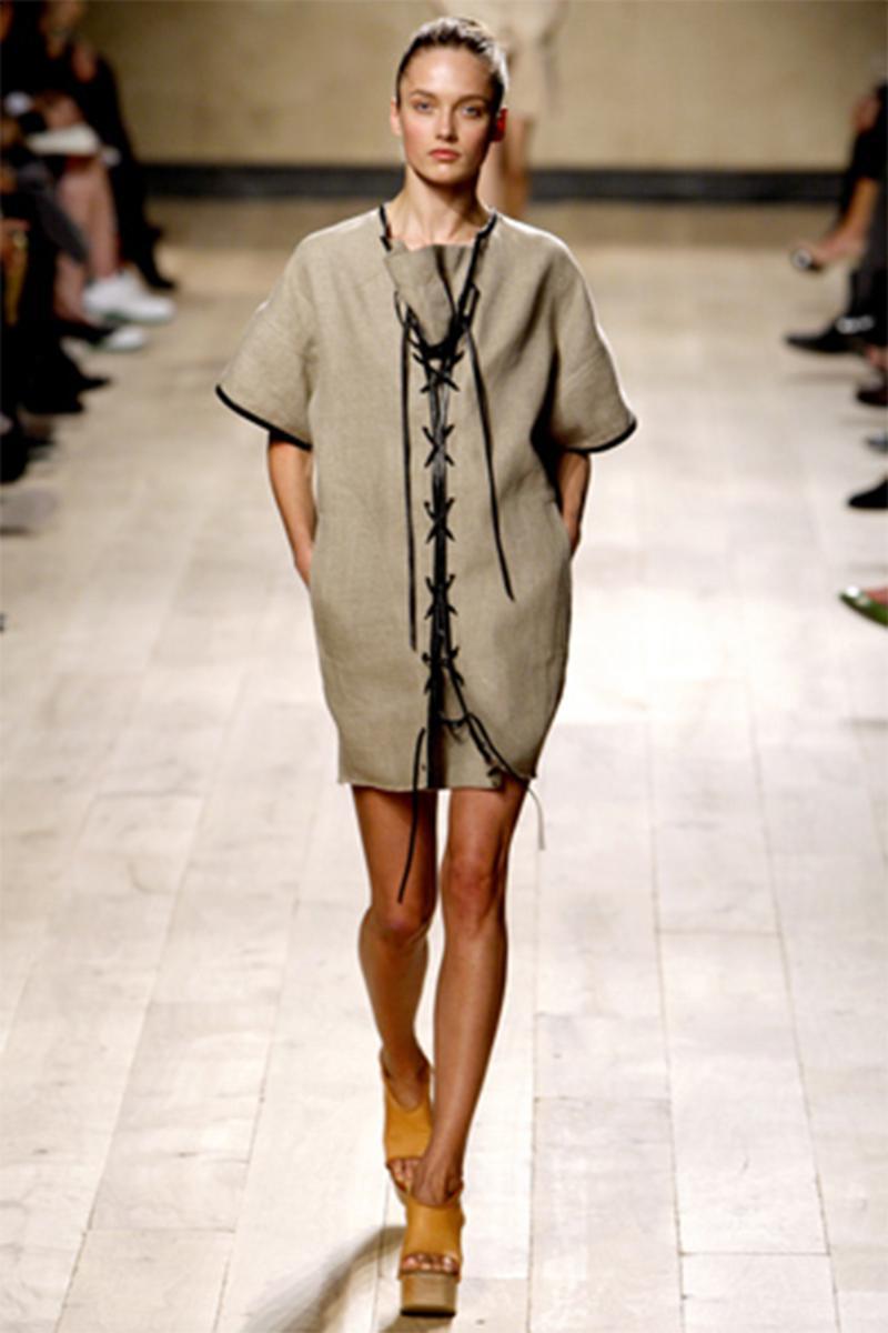 Celine Paris 2010 Runway Linen Dress Nouveau 4