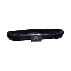 CHANEL Snakeskin "LIPS" Clutch Bag Mint 8