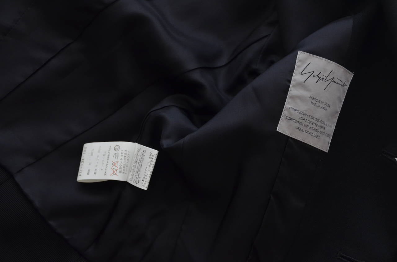 Amazing Yohji Yamamoto Black Suit Mint For Sale at 1stdibs