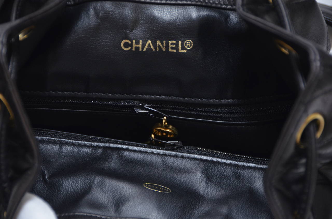 Chanel Vintage Lambskin Backpack Mint 4