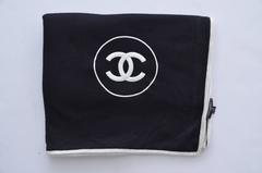 CHANEL Cashmere/Silk   Large  Scarf  With 2  Embroidered CC  NEW