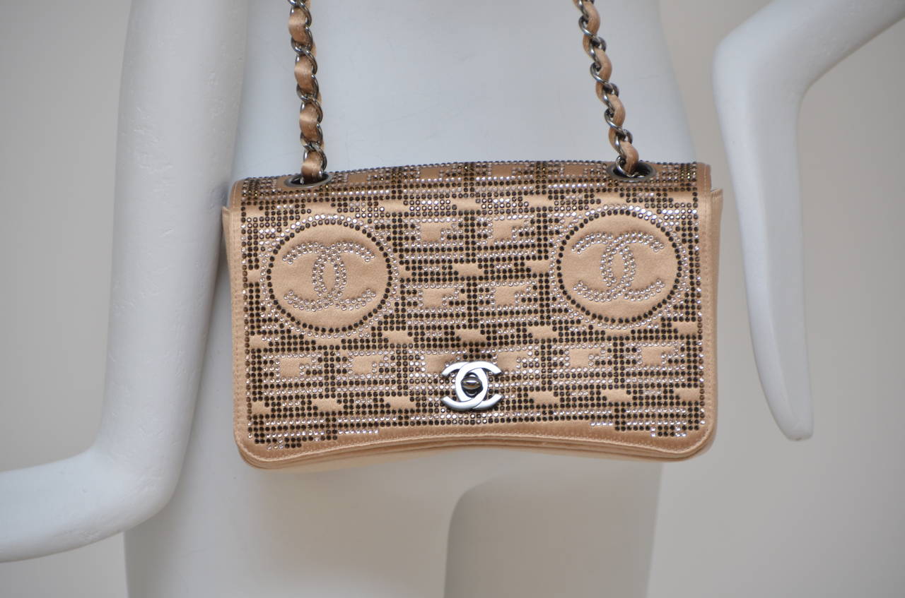 Chanel Swarovski Crystals Embellished  Handbag '02 Collection NEW 1
