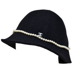 Chanel Pearl Tweed Hat