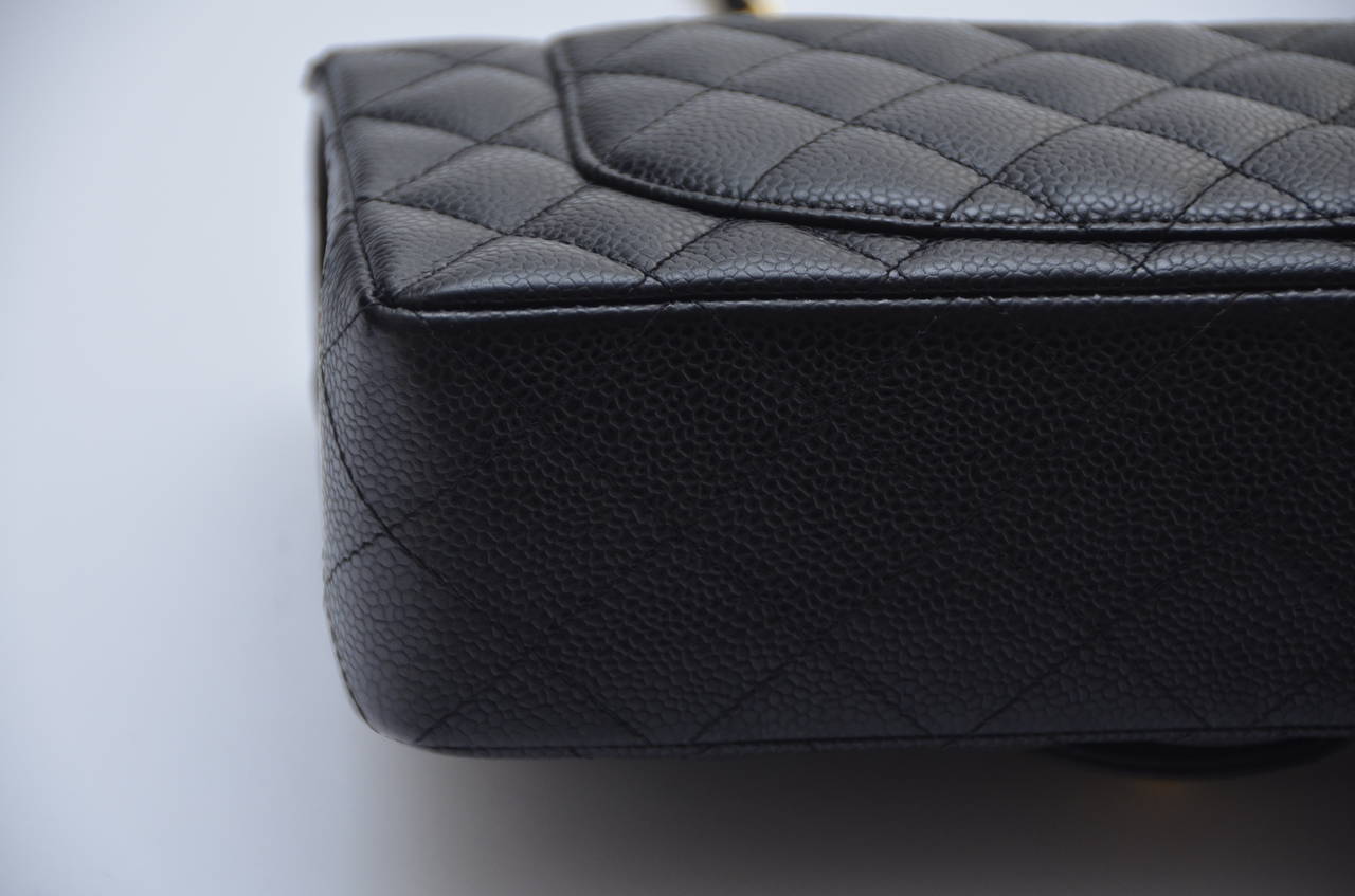 Chanel Caviar Leather Double Flap Handbag 1