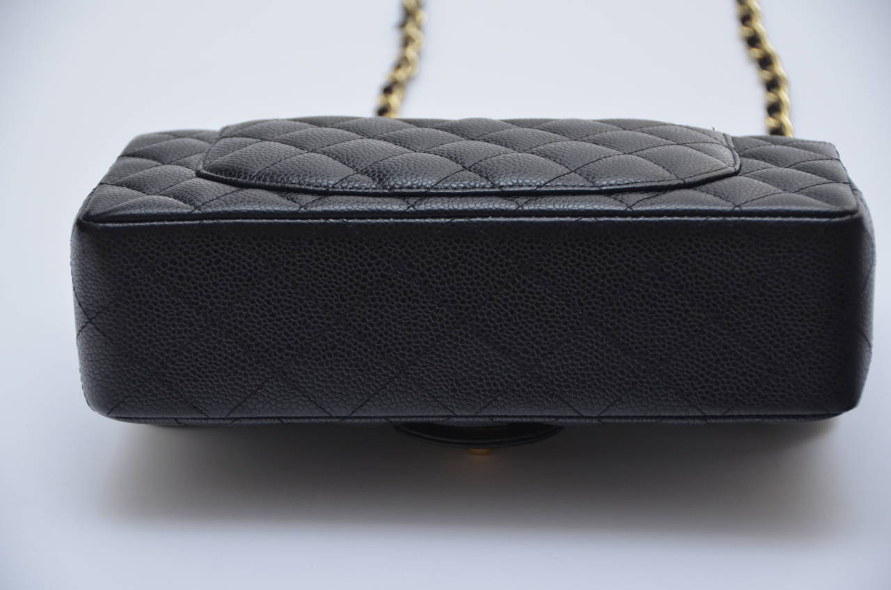 Chanel Caviar Leather Double Flap Handbag 2