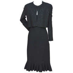 Azzedine Alaia Crocodile Luxe Dress With Matching Cardigan 1