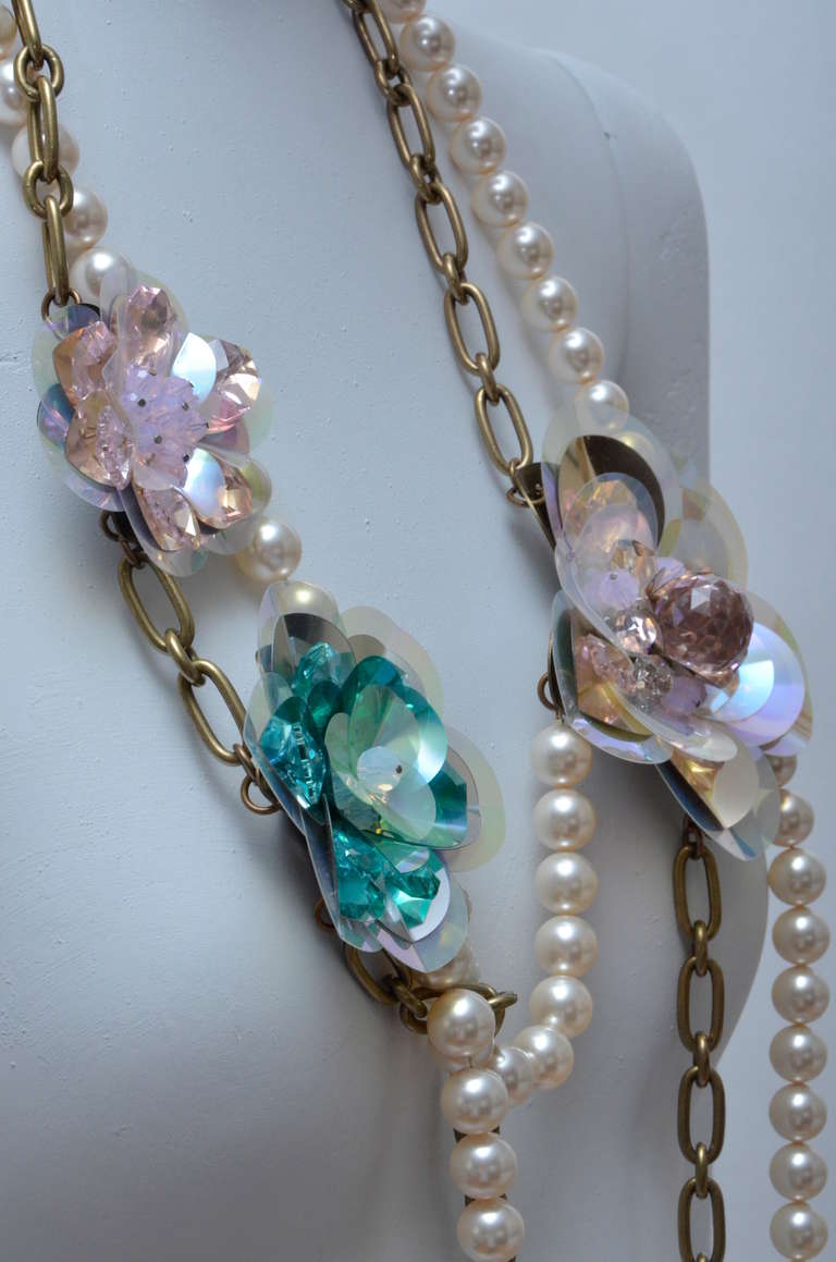 Women's Lanvin Handmade Faux Pearl Necklace NEW  $3, 000