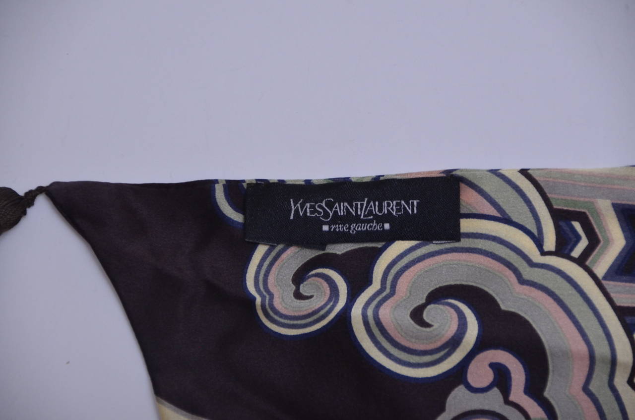 Rare Tom Ford For Yves Saint Laurent Scarf With Tassels In New Condition In New York, NY