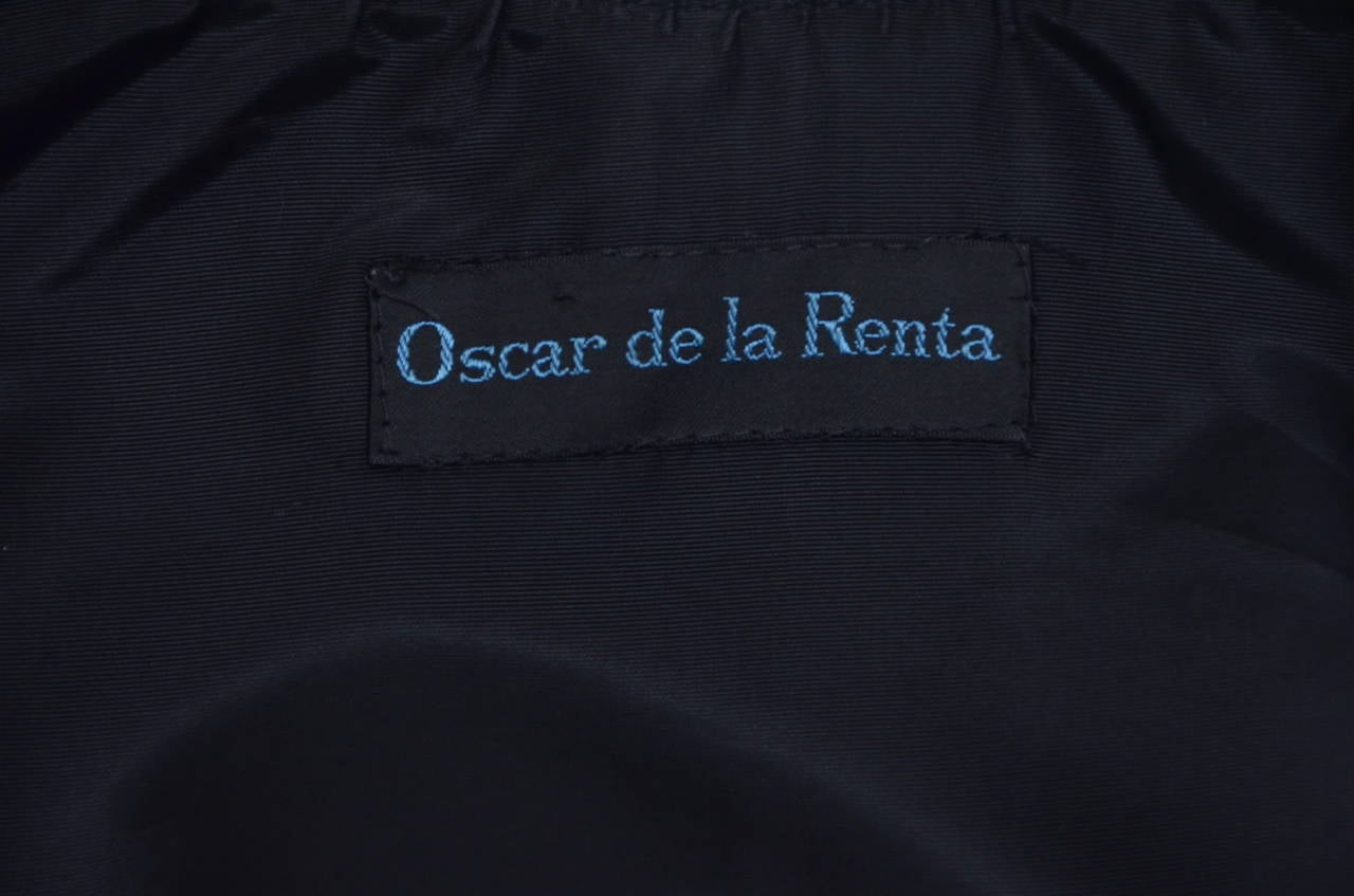 Oscar De La Renta Black  Pleated Swing Coat      1960's In Fair Condition In New York, NY