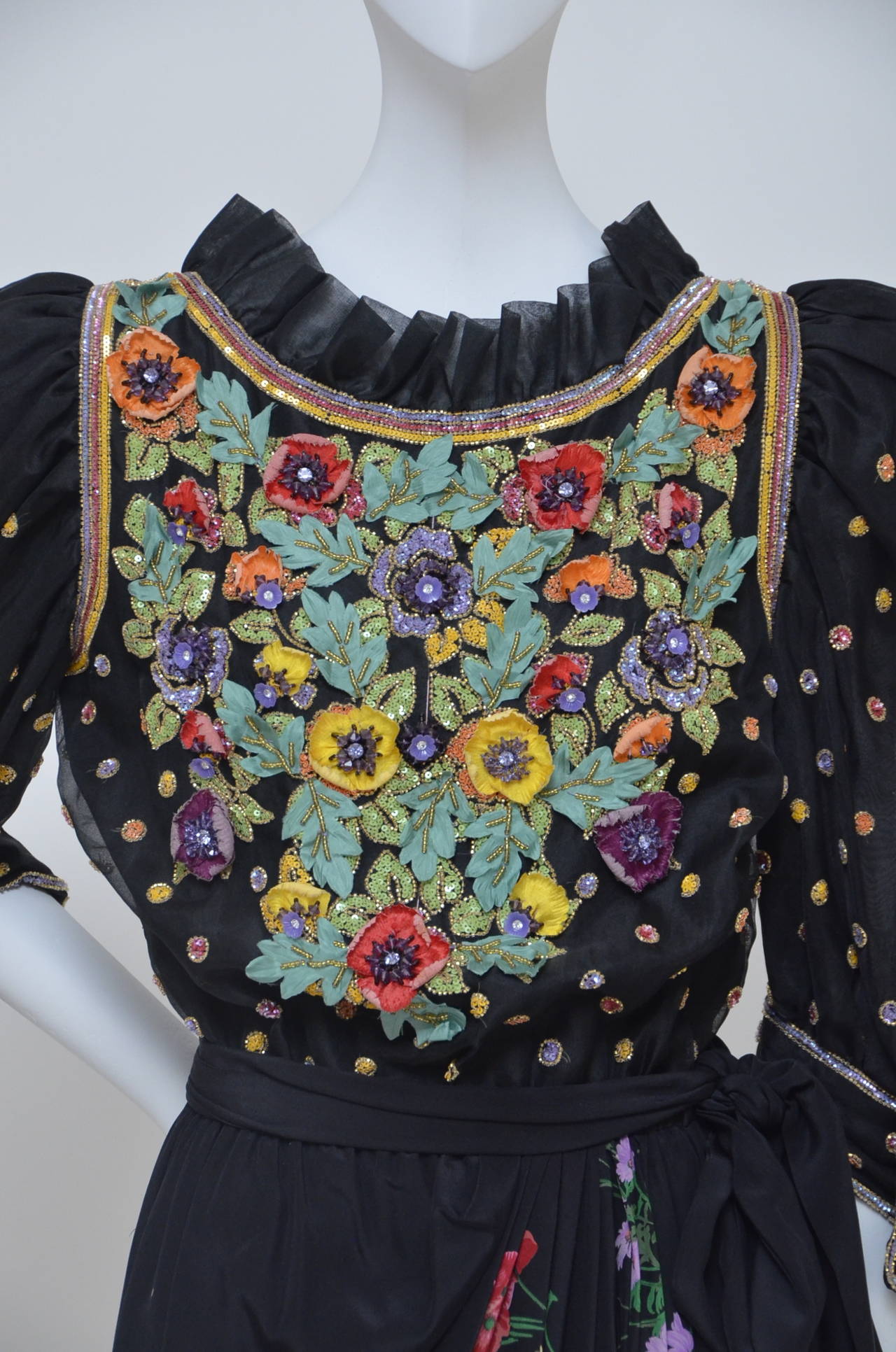 Women's Amazing Tiziani Couture Hand Beaded Dress