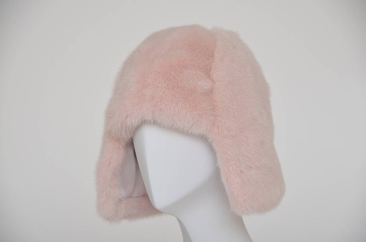 Chanel Fall 2013 RTW Mink Hat.
Most coveted chanel mink hat featured in many fashion magazines and seen on Lady Gaga.
Super rare find in this beautiful 