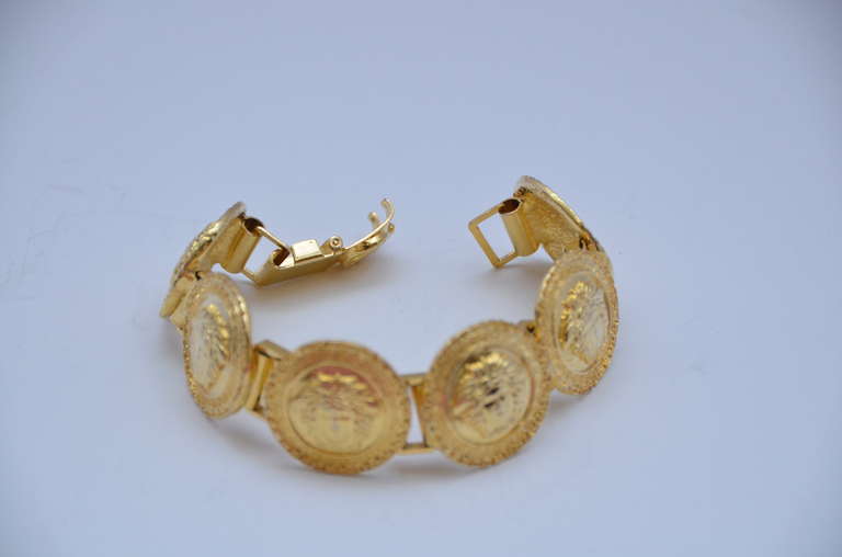 Gianni Versace 6 Medusa  Bracelet Mint In New Condition In New York, NY