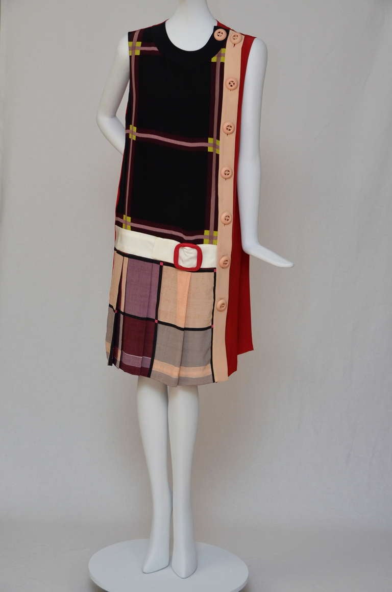 Women's Prada Color Block Dress 2011 New