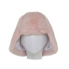 Chanel  Runway 2013 RTW "Powder Pink"  Mink "Helmet" Hat Seen On Lady GaGa NEW