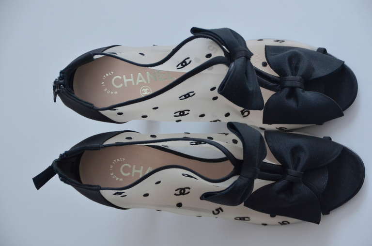 chanel shoes with bow