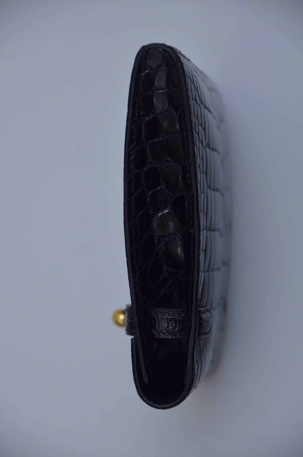 Rare  Hermes Mini  Alligator  Clutch Handbag    Mint 1