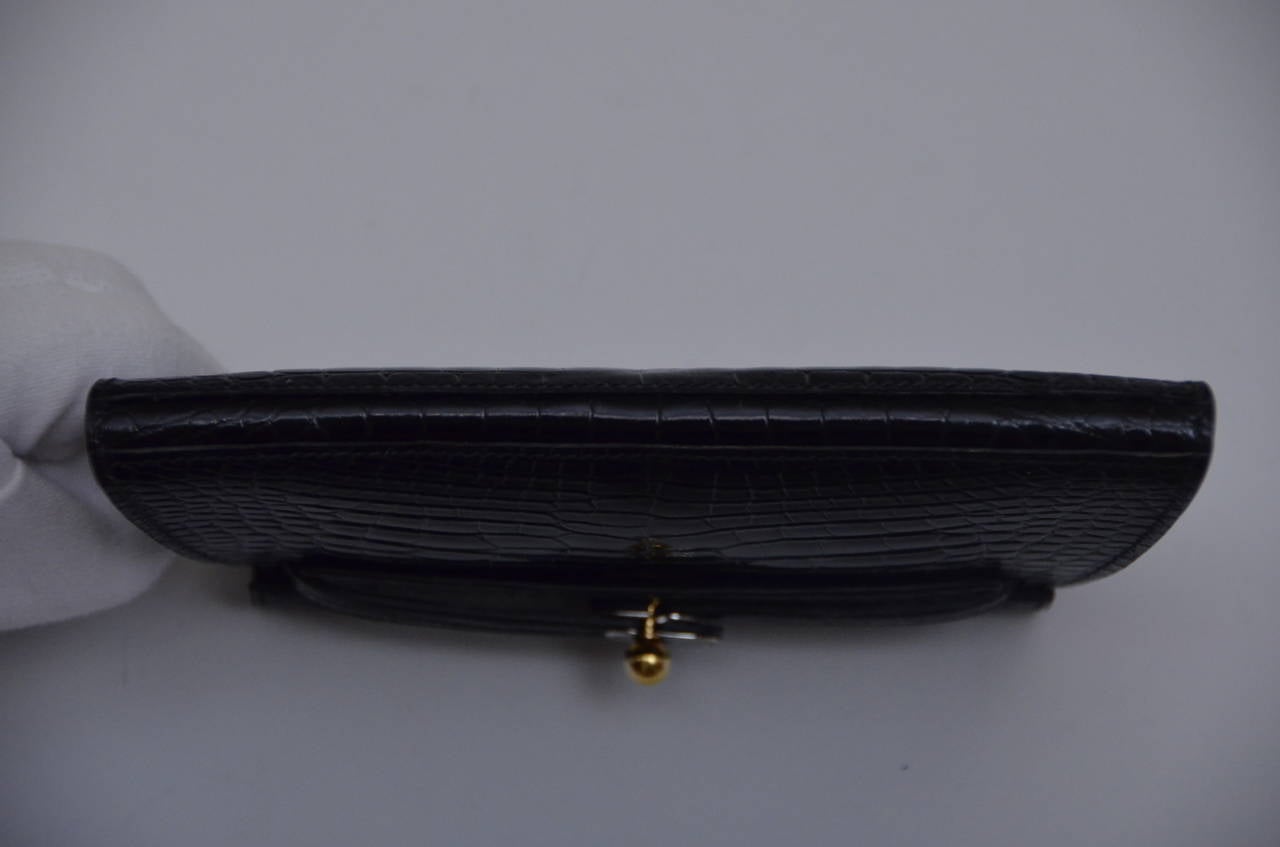 Rare  Hermes Mini  Alligator  Clutch Handbag    Mint 3
