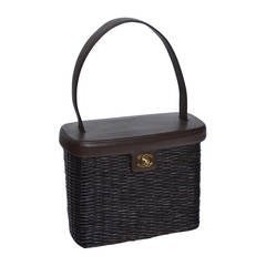 Chanel Straw Basket Vintage Handbag