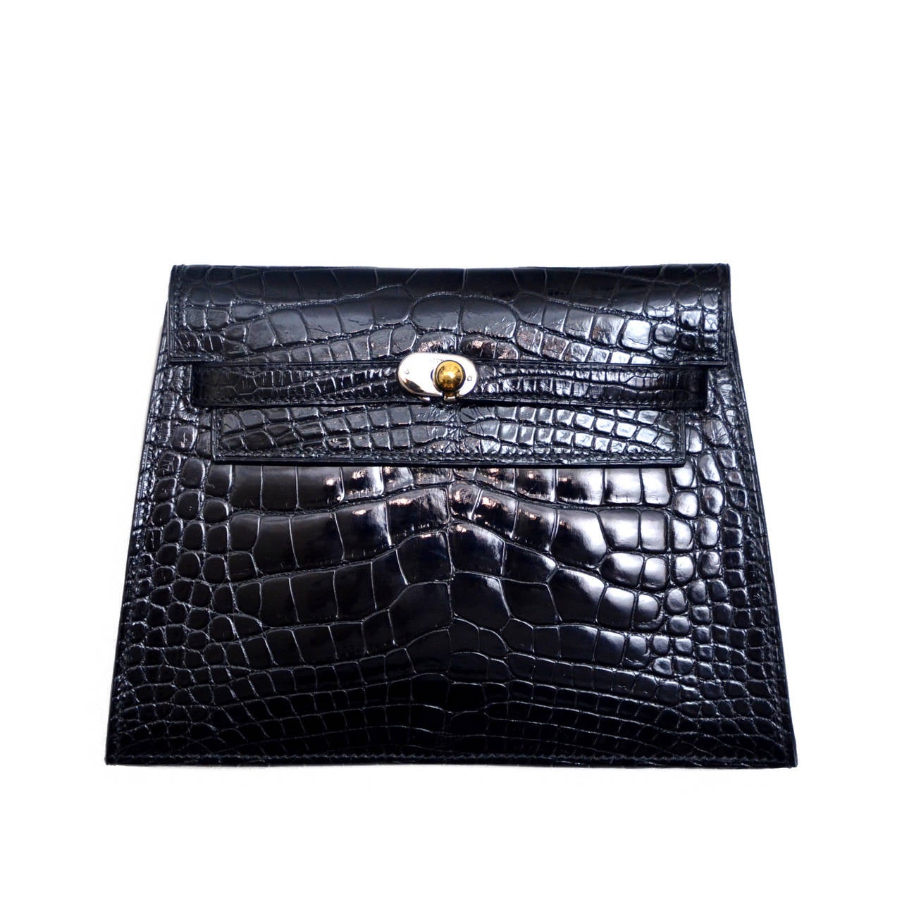 Rare  Hermes Mini  Alligator  Clutch Handbag    Mint