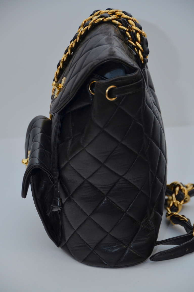 Chanel Mini Vintage Lambskin Backpack In Good Condition In New York, NY
