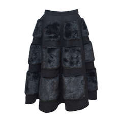 Junya Watanabe Comme Des Garcons Faux  Fur  Full Skirt