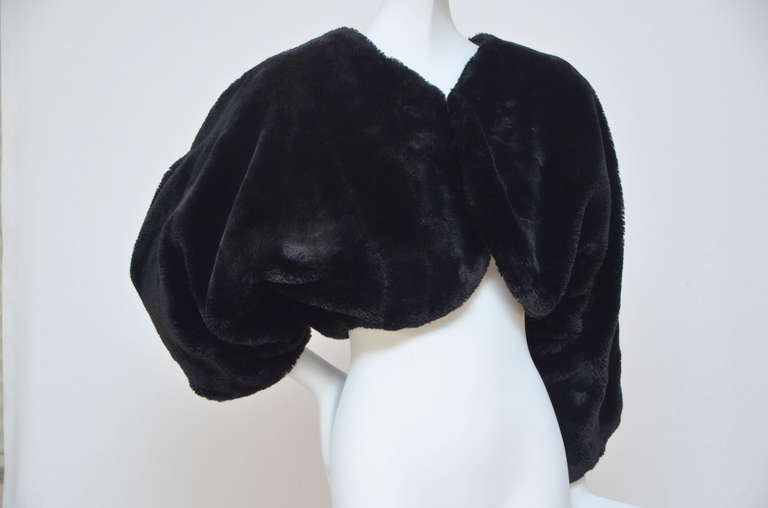 Comme Des Garcons  Mini Faux  Fur Bollero Jacket 1989