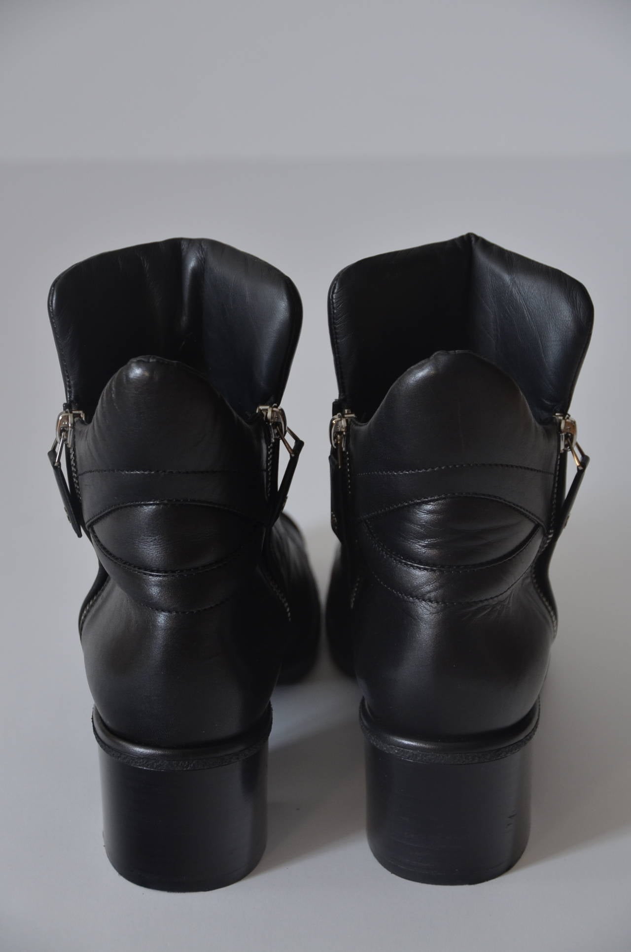 Chanel Lambskin Quilted Boots 39.5 2